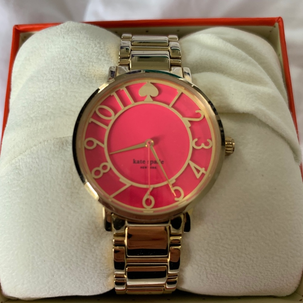 Kate Spade Pink & Gold Watch